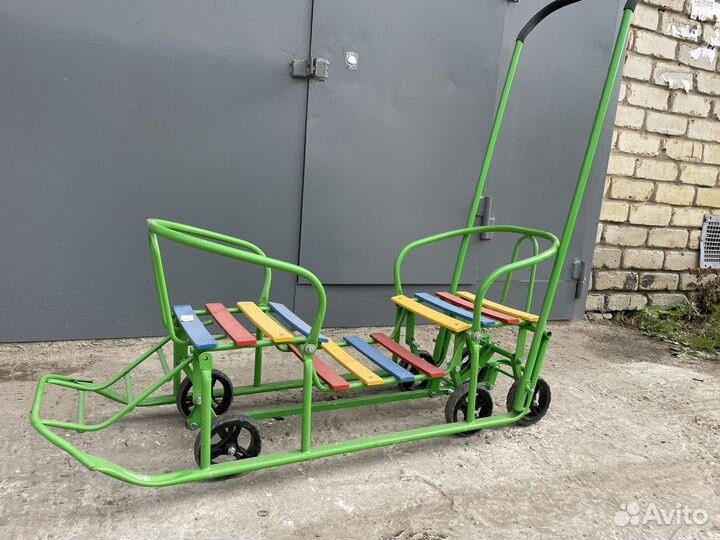 Санки двойные для близняшек