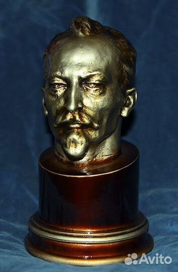 Голова Дзержинского, тонированная под бронзу 23 см