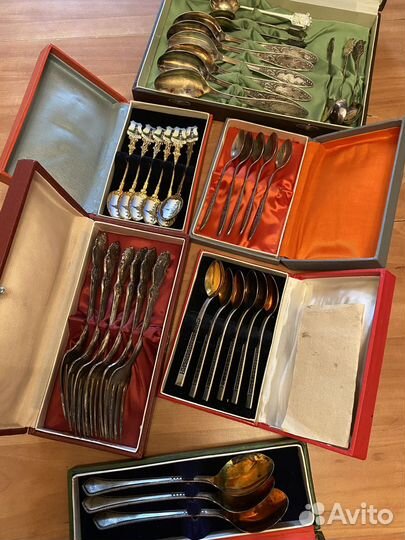 Набор столовых приборов мельхиор СССР