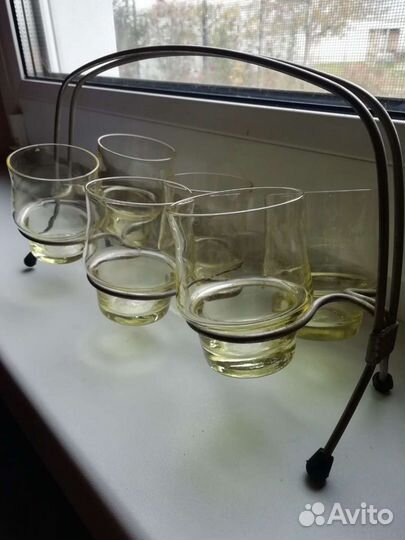 Стопки из жёлтого стекла СССР