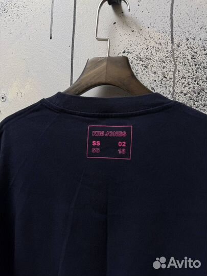 Футболка Kim Jones Blue-Pink Logo Оригинал