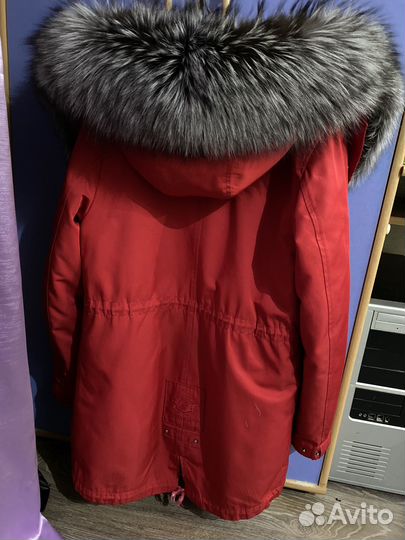 Парка с натуральным мехом