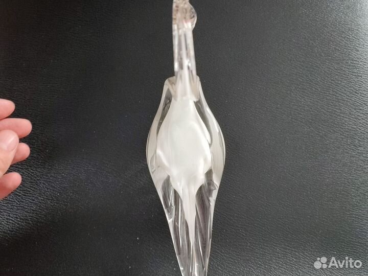Статуэтка лебедь стекло СССР винтаж