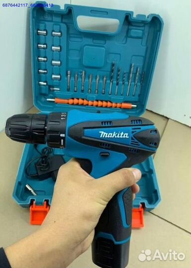 Шуруповерт makita 18v с набором (Арт.66885)