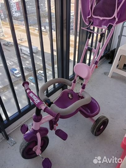 Велосипед коляска с ручкой бу