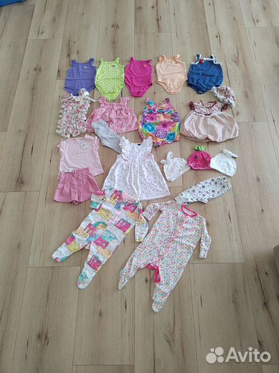 Пакет летних вещей для девочки 62-74