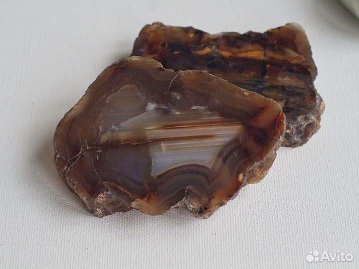 Агат камень минерал полированный срез
