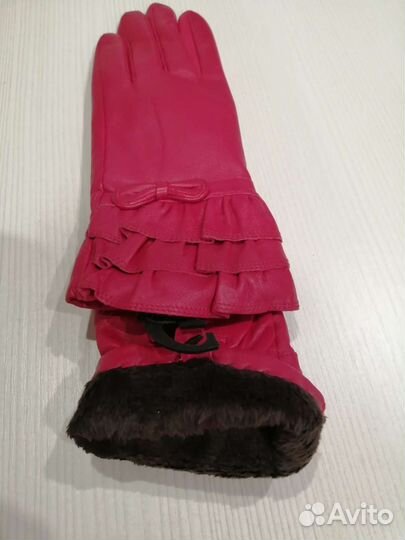 Перчатки кожаные новые женские