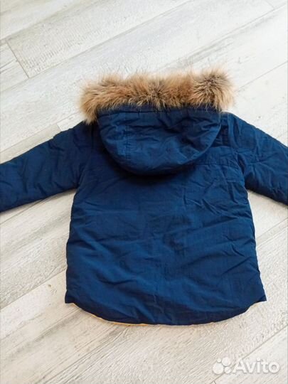 Двусторонняя куртка Zara + новая шапка Mothercare