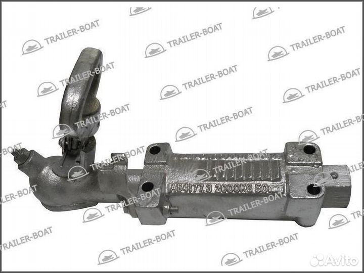 Сцепное устройство прицепа с механизмом тормоза наката, нагрузка 2000 кг, под шар 50 мм 15050А