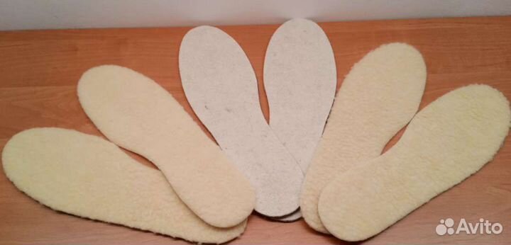Стельки для обуви (овечья шерсть/мех)