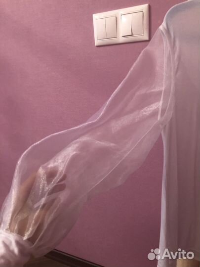 Блузка белая для девочек 152