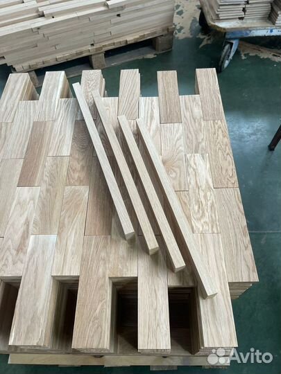 Дуб, строганая ламель, сухая заготовка