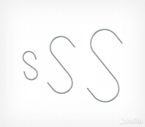 Крючок 52мм S-hook S-образн металл на трубу 16 мм