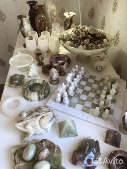 Ваза, подсвечник оникс