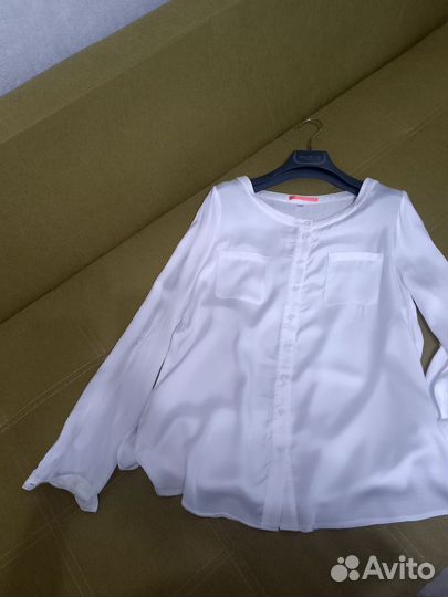 Брюки белые женские 44,блуза белая