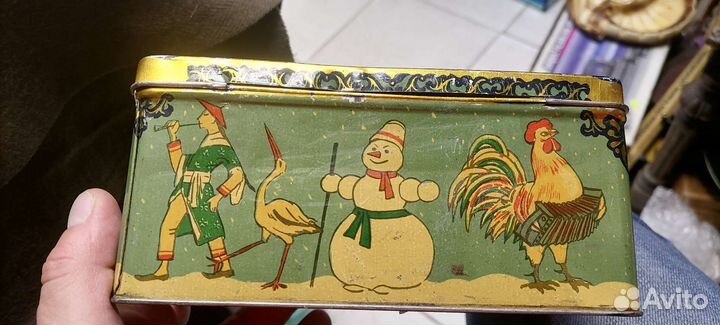 Банка С Новым 1958 годом. Кремль Жестяная банка