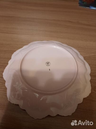 Десертная тарелка 19 см розовый фарфор H&C Чехия