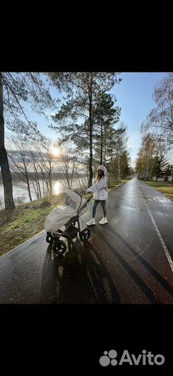 Коляска 2 в 1 эко кожа