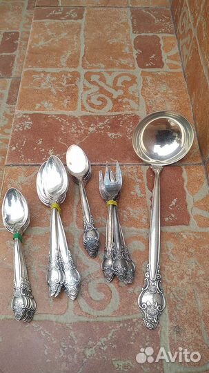 Приборы Троянда, мельхиор