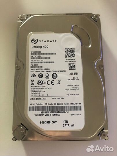 Жёсткий диск Seagate Desktop sshd 1000GB