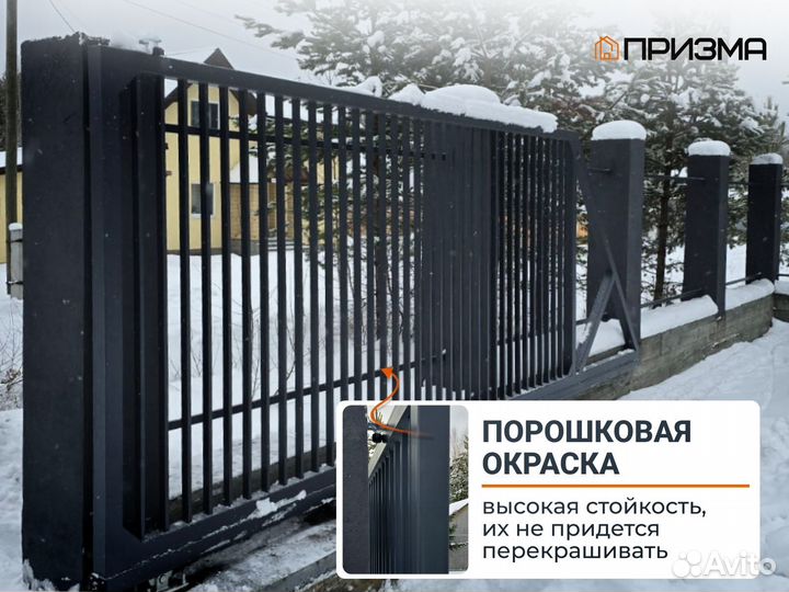 Автоматические откатные ворота