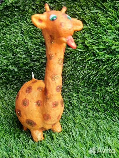 Жираф ватная елочная игрушка