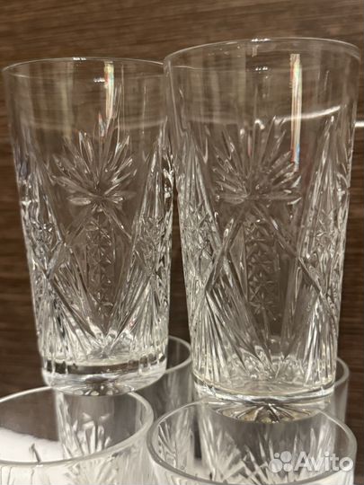 Хрустальные стаканы СССР новые