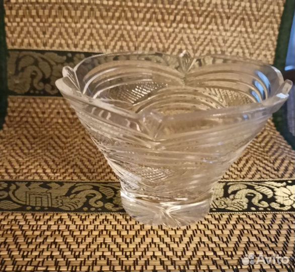 Хрустальная ваза 12 см диаметр
