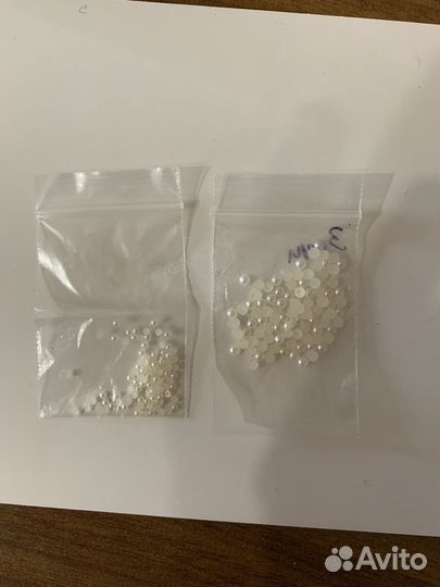 Полубусины, стразы