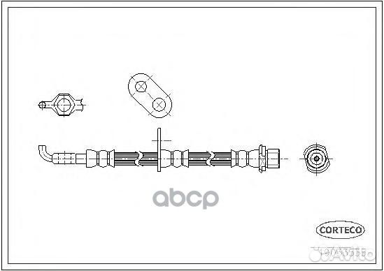 Шланг тормозной lexus RX 03-08 перед. прав. (48