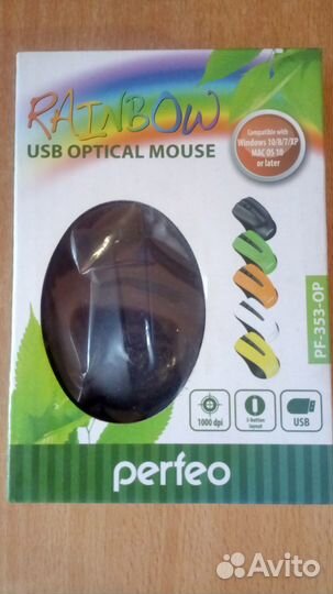 Мышь проводная Perfeo PF-353-OP, черная