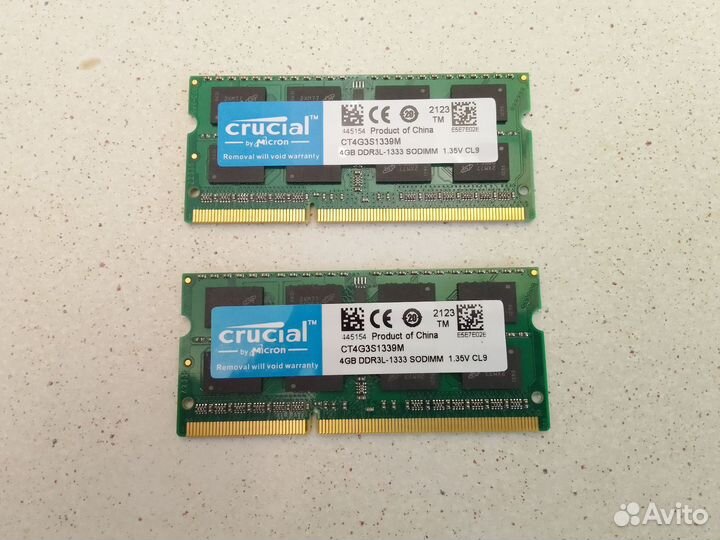 DDR3 2GB, 4GB оперативная память для ноутбука