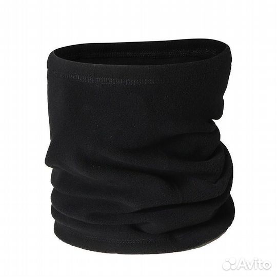 Комплект шапка и баф флисовый Олива Черный Койот