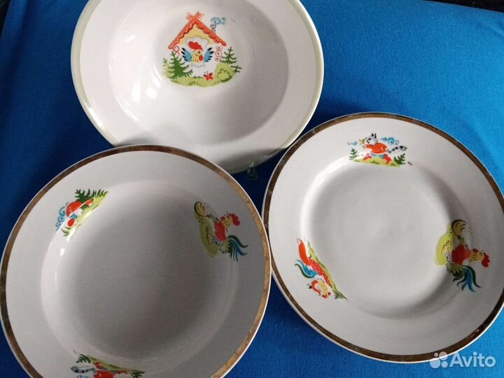 Тарелки СССР с детским рисунком