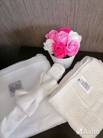 Плед, комплект на выписку летний