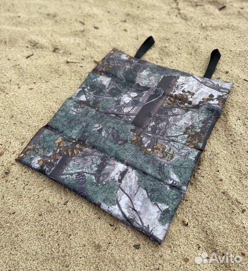 Пляжная сидушка складная камуфляж с ручками