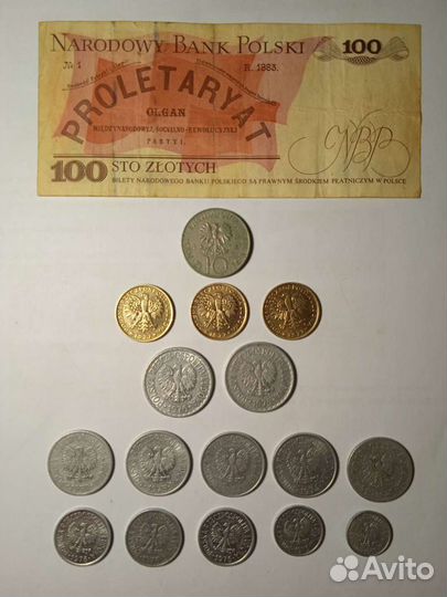 Польские купюры, монеты
