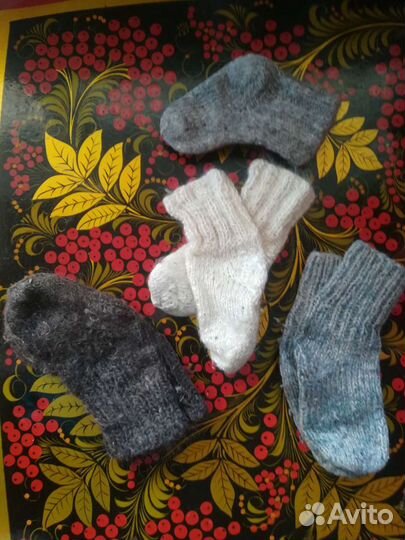 Шерстяные детские носки 12-14 см