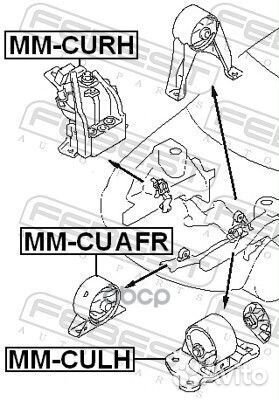 Подушка двигателя ат перед прав/лев mmcuafr