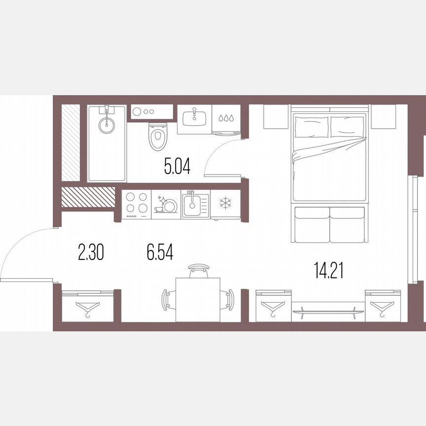 Квартира-студия, 28,1 м², 7/10 эт.