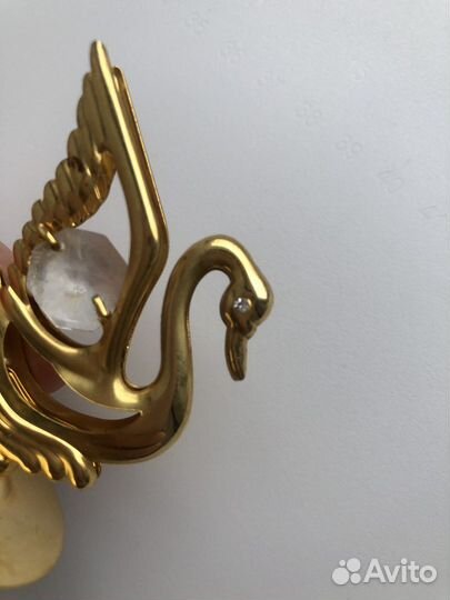 Фигурка-статуэтка лебедь с кристаллами Swarovski