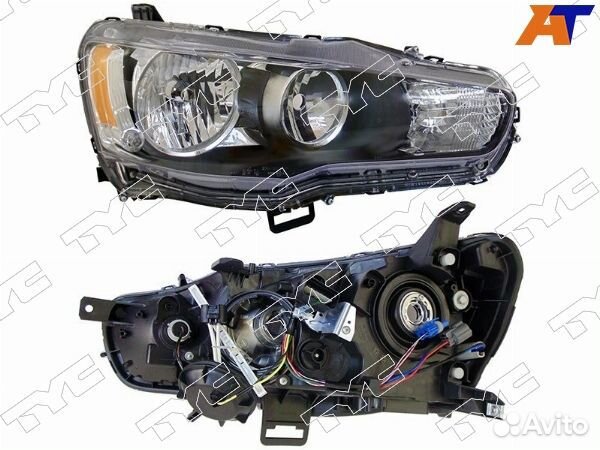 Фара mitsubishi lancer, mitsubishi lancer sportback, mitsubishi lancer X, mitsubishi lancer X /galan