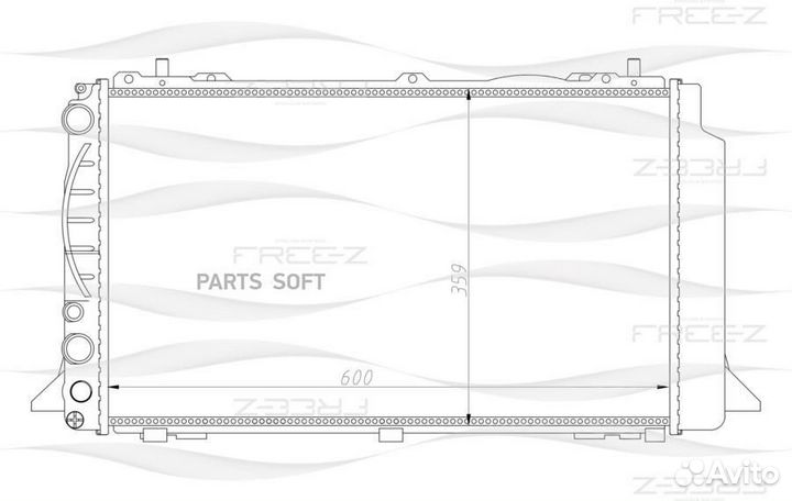 Радиатор охлаждения audi 80 91- 8A0121251
