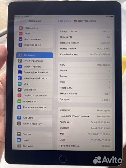Планшет apple iPad air 2
