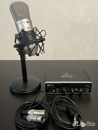 Микрофон Behringer B1 + карта Behringer umc22