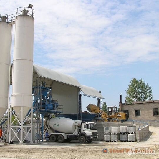 Бетонный завод с итальянским смесителем. бсу. рбу