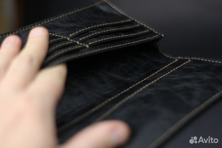 Портмоне мужской натуральная кожа ручная работа