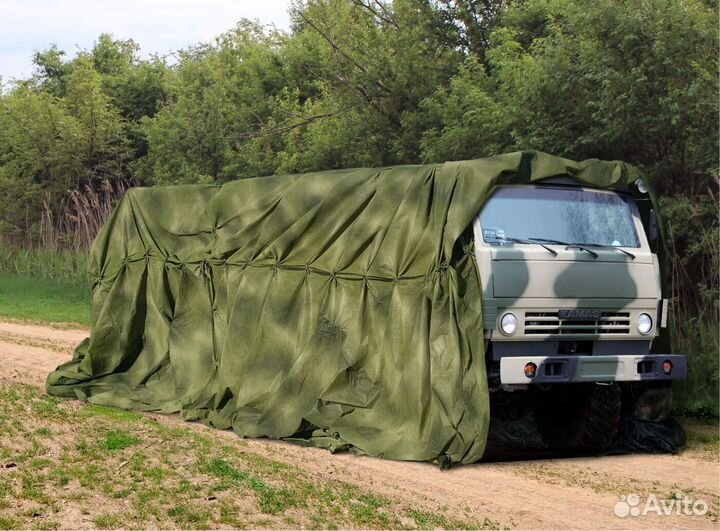 Маскировочная сетка тент военная 2 стороны Мох/Лес