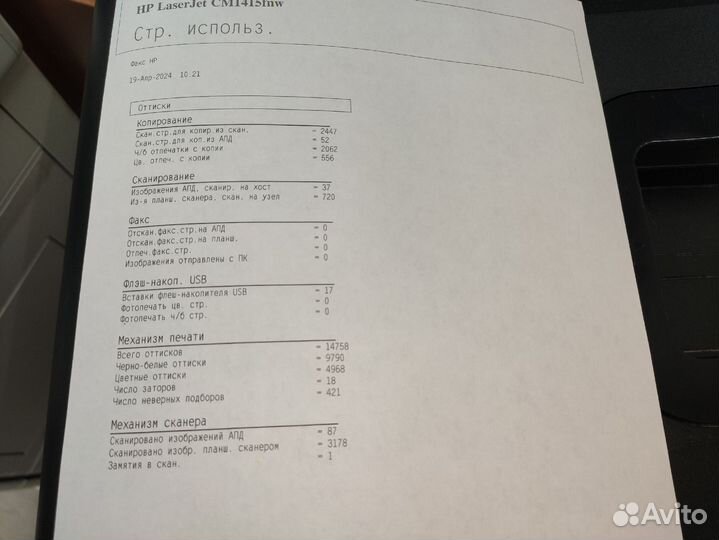 Мфу HP LaserJet Pro CM1415fnw лазерное цветное